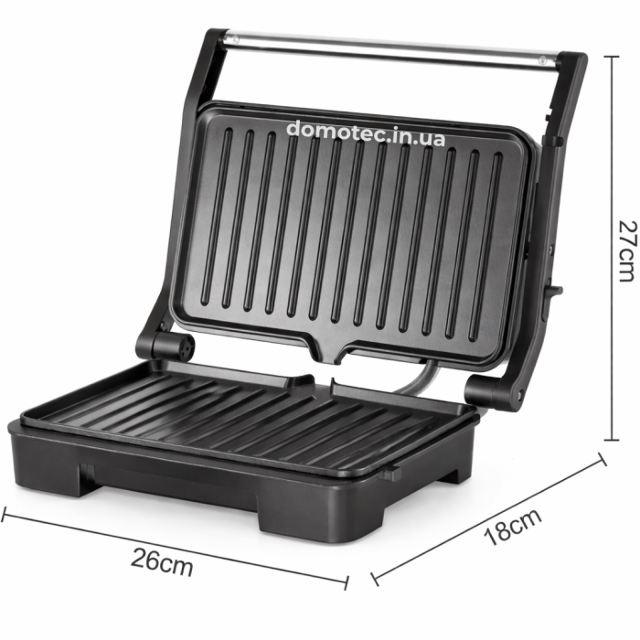 Гриль електричний контактний Domotec MS-240 1000Вт