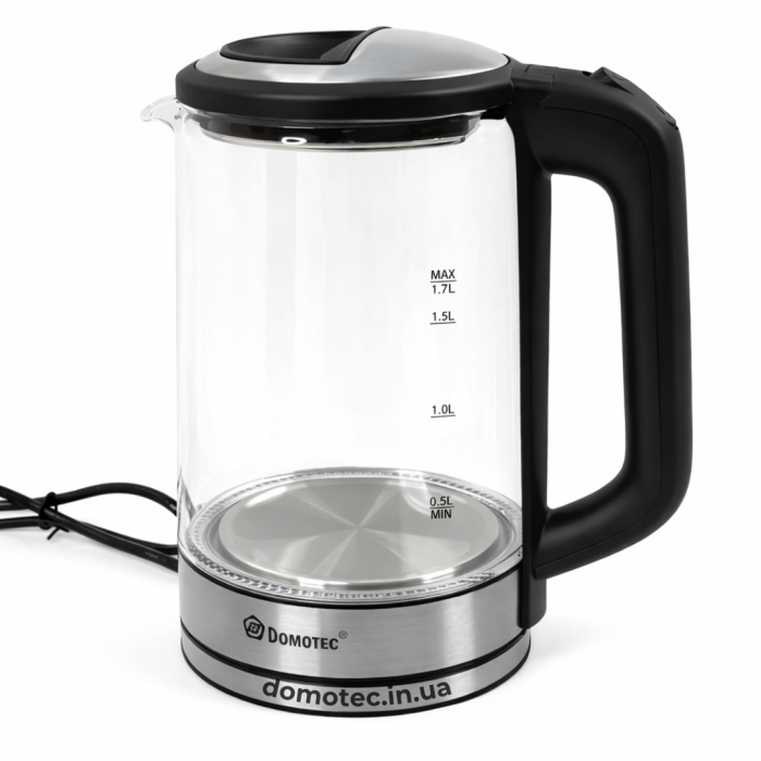 Електрочайник скляний Domotec R-7943 1.7л 1500Вт