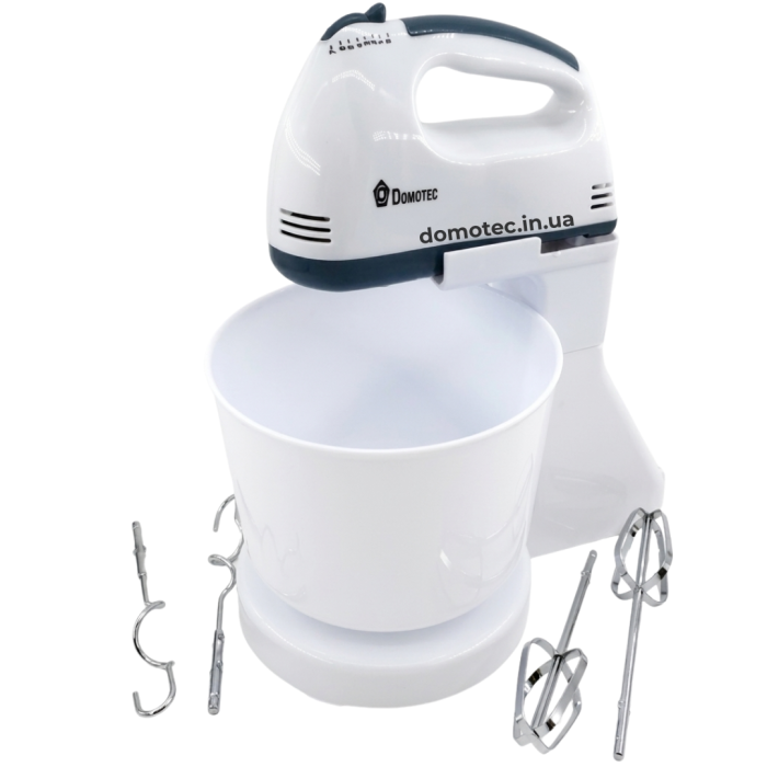 Міксер планетарний Domotec MS-1366 із чашею пластиковий