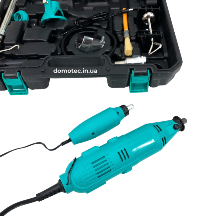 Гравер електричний та гравер Mini 12V з 236 насадками Domotec