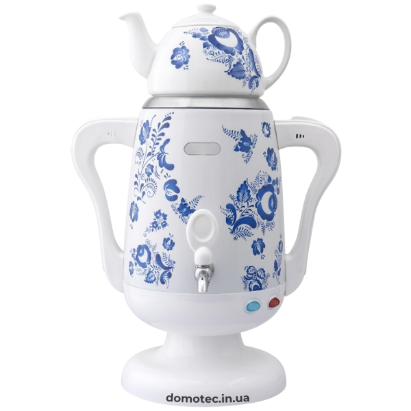 Електричний самовар 2в1 з фарфоровим заварником Domotec R-7118W 3.5л