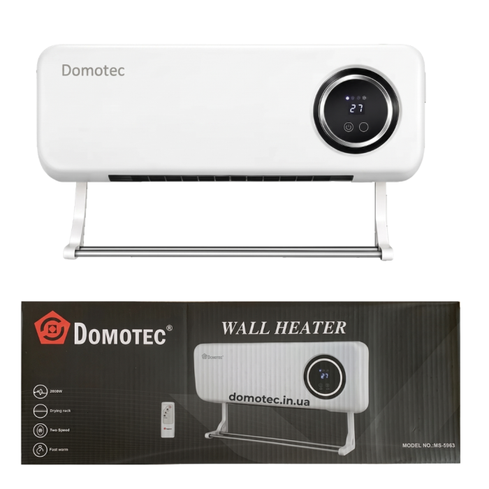 Настінний тепловентилятор дуйка Domotec MS-5963 2000Вт
