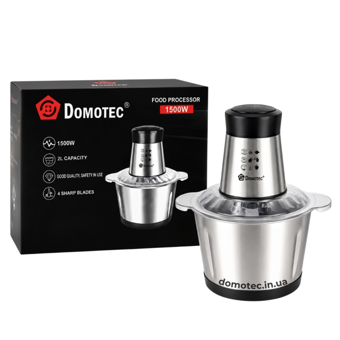 Подрібнювач блискавка Domotec 1500Вт метал Чорний
