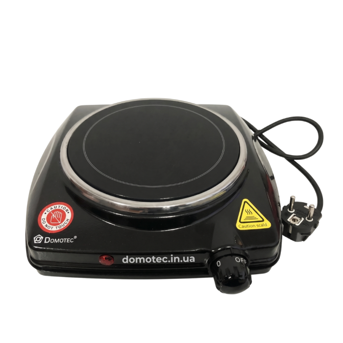 Плита інфрачервона Domotec MS-5851 1 конфорка 900Вт Чорна
