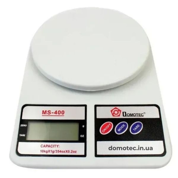 Кухонні електронні ваги DOMOTEC MS-400 1–10 кг