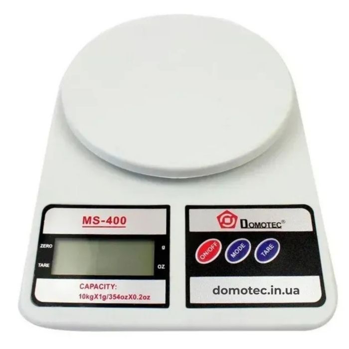 Кухонні електронні ваги DOMOTEC MS-400 1–10 кг