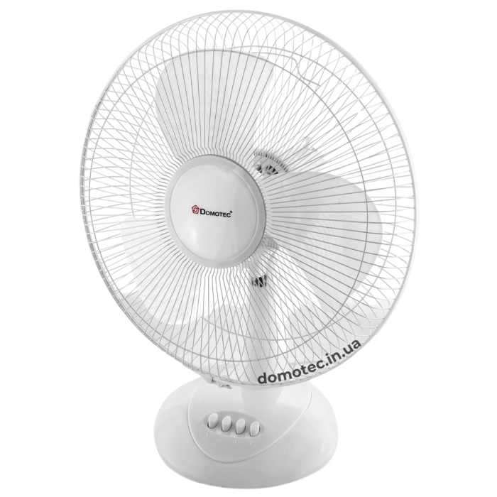 Вентилятор Domotec MS-1626 Білий настільний