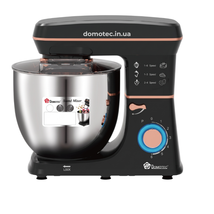 Планетарний міксер тістоміс Domotec R6673 12л 1800 Вт