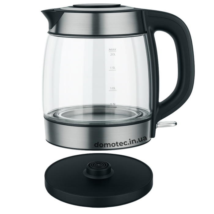 Електрочайник скляний Domotec MS-7946 1.7л 2200Вт