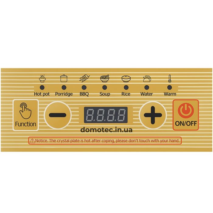 Індукційна плита Domotec MS-5833 2000 Вт чорна з 1 конфоркою