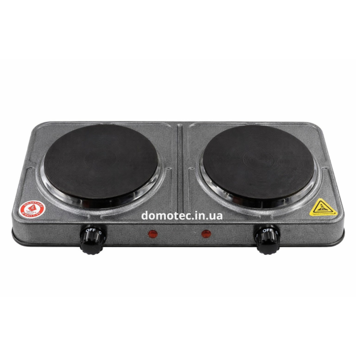 Плита електрична Domotec MS-5822 2 конфорки 2000Вт