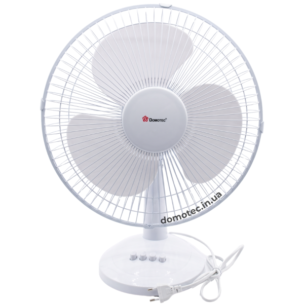 Вентилятор Domotec MS-1625 Білий 30Вт настільний