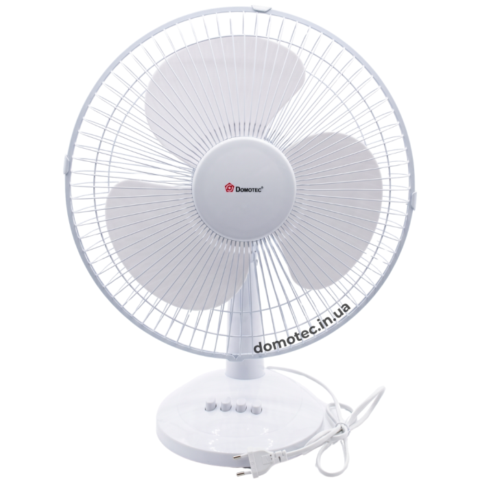 Вентилятор Domotec MS-1625 Білий 30Вт настільний
