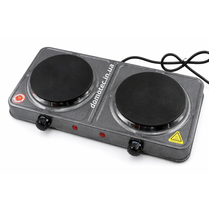 Плита електрична Domotec MS-5822 2 конфорки 2000Вт