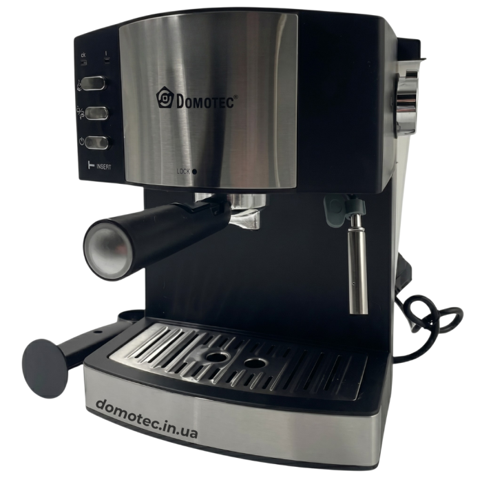 Кавоварка ріжкова Domotec MS-113 1.6л 850Вт еспресо, капучино, латте