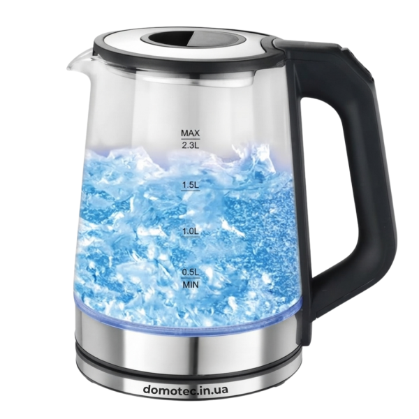 Електрочайник скляний Domotec R-7846 2,3л 2000Вт