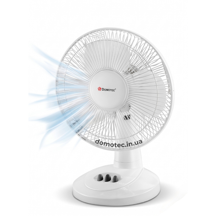 Вентилятор Domotec MS-1624 Білий 30Вт настільний