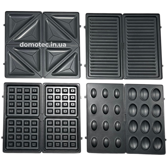 Вафельниця Domotec MS-7704 4в1 1000Вт Сендвічниця мультимейкер