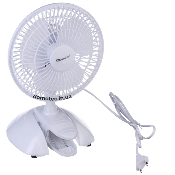 Вентилятор Domotec MS-1623 White на прищепці