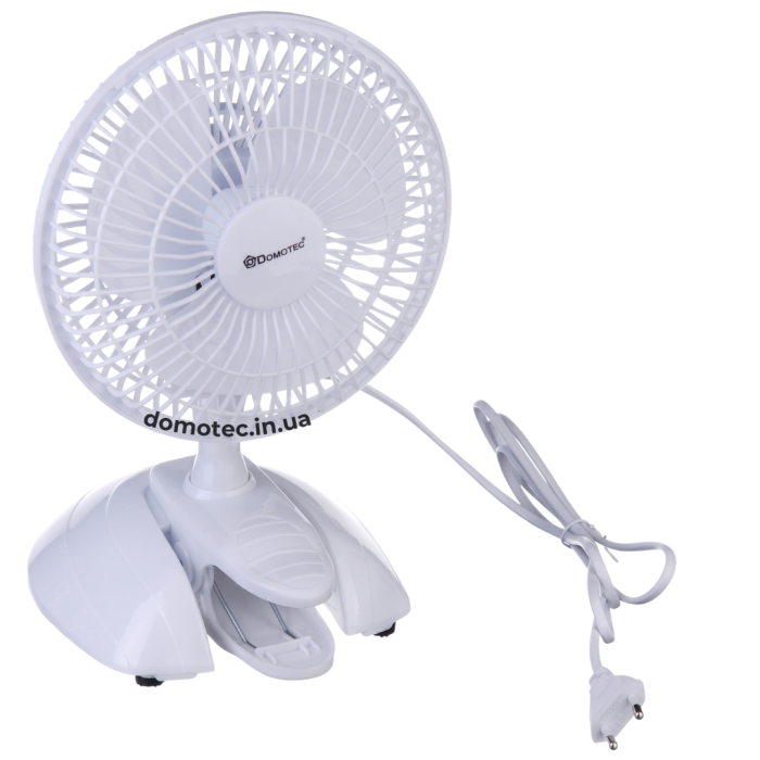 Вентилятор Domotec MS-1623 White на прищепці