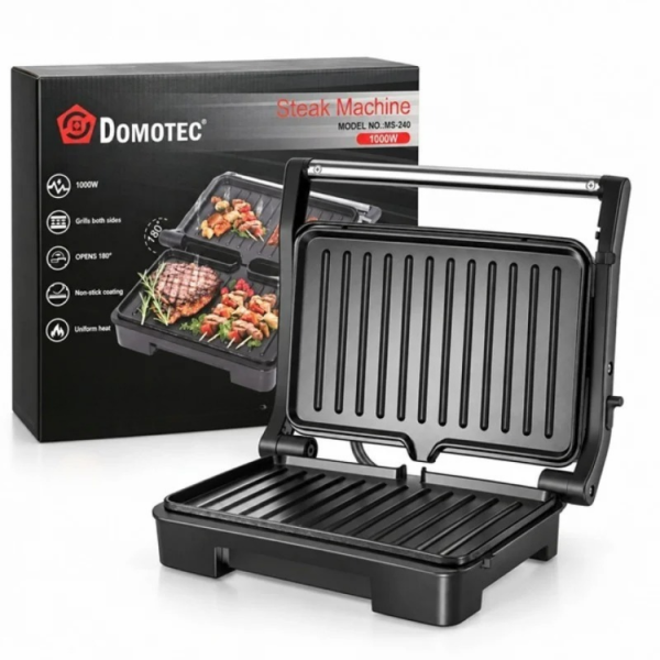 Гриль електричний контактний Domotec MS-240 1000Вт